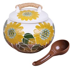 真向日葵米缸+米杓, 混色