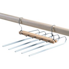 Love Trees防滑5層原木折疊式褲架 A型, 1個, 銀色