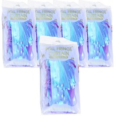 마켓감성 홀로그램 무지개 파티커텐 5p, 퍼플