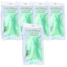 마켓감성 홀로그램 무지개 파티커텐 5p, 그린