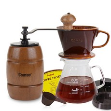 Comac 磁性咖啡滴濾壺套組 600ml DS4 +咖啡磨豆機 M3, 1組, 混色