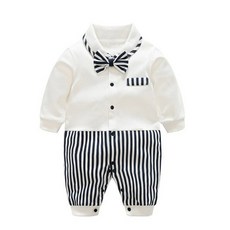 I am bebe 男童西裝長袖連身衣