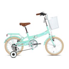 지오닉스 7단 브이팩 S16 쥬니어용 폴딩 자전거, 민트 + 화이트, 124cm, 1개