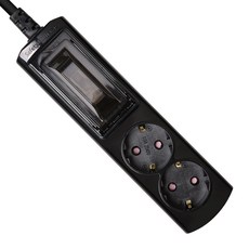 winners 高功率防漏電2插延長線 HT693 黑色, 3m, 1個