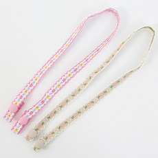 ROROCHAT 女童花朵刺繡口罩掛繩2件組 均碼