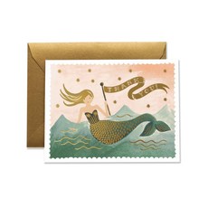 RIFLE PAPER MERMAID THANK YOU 卡盒套組, 混色, 8套