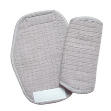 hwamo baby 嬰兒柔軟3層棉紗背帶口水巾, 灰色, 2入