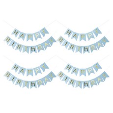 블럭마트 골드레터 가랜드 4p 세트, TYPE 2, 4세트