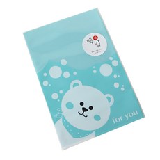 可愛包裝袋 300p + 百日貼紙 韓文1 300p, 熊, 1套