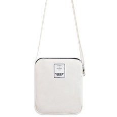 ADDEDIT 素色迷你帆布斜背包, 象牙
