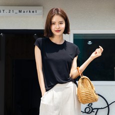 VENDIS 女款竹節棉T恤罩衫 H589