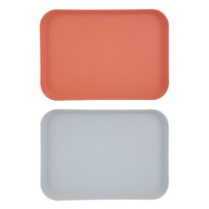 市集風格 廚房北歐風托盤 2件組, 橘色, 灰色