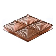 市集感性多用途零食收納盒 4格 黃色, 1個