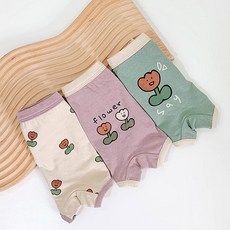 ZYZ 2S BUCK 女童 Say Flower 四角內褲 3件組 + 收納袋組合