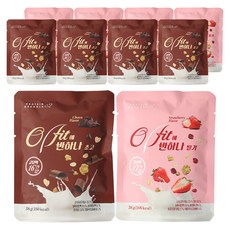 오핏에 반하나 시리얼 초코 38g x 5p + 딸기 38g x 5p, 1세트