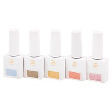 Gracia Japan Fall In Love系列亮粉指甲油膠 5瓶組, 混色, 1組