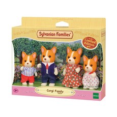 실바니안패밀리 웰시코기 가족 피규어 세트, 1세트