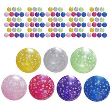 Neo LOONS 玫瑰印花派對珍珠氣球 30cm, 混色