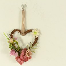 고급 조화 스웨그 골드링 가랜드 하트미니리스 E-55, 혼합색상