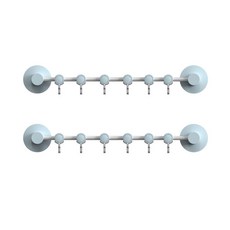 심플 디자인 6구 다용도 행거, 블루, 2개