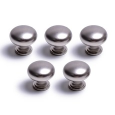 圓形櫥櫃把手 鎳色, 5個