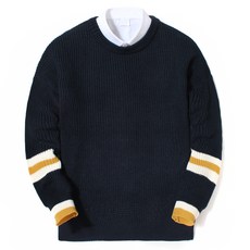 DAKUANG 男款袖口拼色針織衫 _ts4049