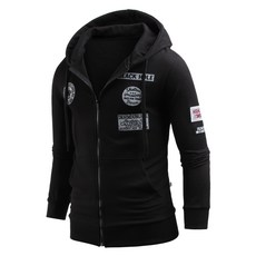 DAKUANG 男款長袖刺繡印花連帽外套 zp0007