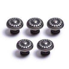 Sonjabisesang 菊花單孔傢俱把手 仿古錫 中, 5個