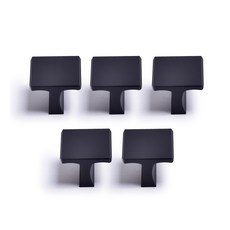 正方形櫥櫃把手 黑色, 5個