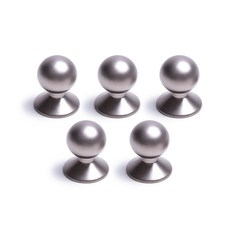 把手世界 Gavina 1孔家具把手 鎳色 大, 5個