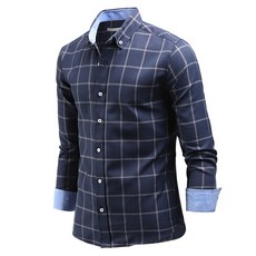 DAKUANG 男款格紋長袖襯衫 C08D14_sp2182