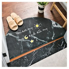 알럽홈 반원형 바닥 멀티 도머매트, 대리석