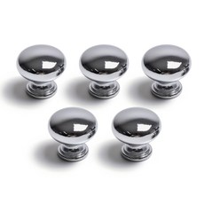 圓形櫥櫃把手 鉻色, 5個