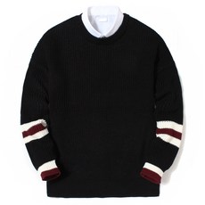 DAKUANG 男款袖口拼色針織衫 _ts4049