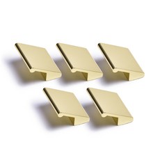L字形傾斜櫥櫃把手 金色, 5個