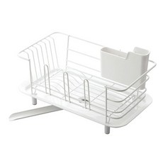 모노라이프 자동 물빠짐 1단 미니식기건조대, 화이트, 1개