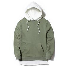 DAKUANG 男款假兩件式配色連帽T恤 ts3807