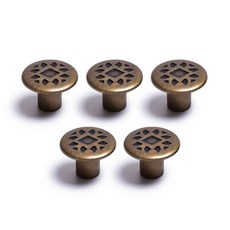 龜殼圖案櫥櫃把手 復古棕色, 5個