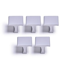 正方形櫥櫃把手 銀色, 5個