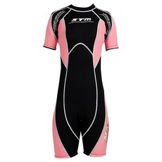 STM WSP短款T恤水上運動服, 粉色的