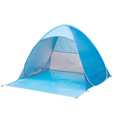 자동설치 팝업 그늘막텐트, 스카이블루, 2~3인용