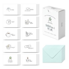 Monolike Noisy Ver1 薄荷迷你明信片套裝, 混合色, 1套