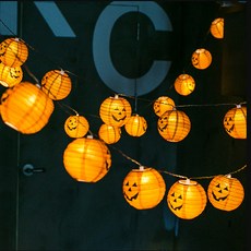 PARTYSHOW 萬聖節LED南瓜燈串 DIY組裝式, 混色, 參考詳細說明