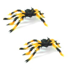 PARTYSHOW 萬聖節大型蜘蛛模型, 橘色, 2個