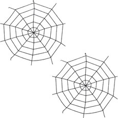 PARTYSHOW 萬聖節超大型蜘蛛網 2入, 黑色