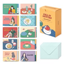 Monolike Fall in Newtro 迷你明信片盒裝組, 混合色, 1套