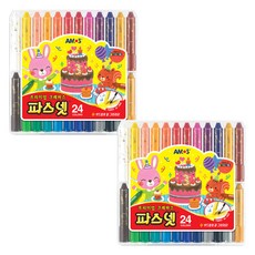 AMOS Fast Net 蠟筆 2p 套組, 24 種顏色
