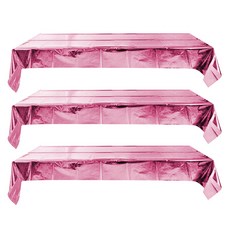 市集感性 鋁箔派對桌布 粉色 1 x 2.7 m, 1入, 3個