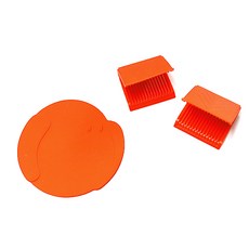 제니얼 실리콘 퍼피냄비 받침대 + 주방장갑 세트 A타입, 혼합색상, 1세트