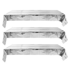 Market感性 鋁箔派對桌布 銀色 1 x 2.7 m, 1入, 3個